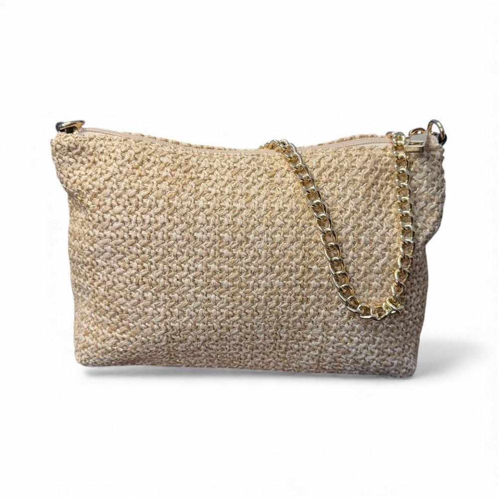 Aldo Gold Lurex & Tweed Look Shoulder Bag (A515) - Picture 3 of 10